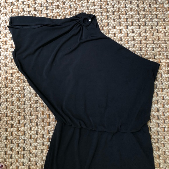 One shoulder black cocktail dress - Picture 3 of 4